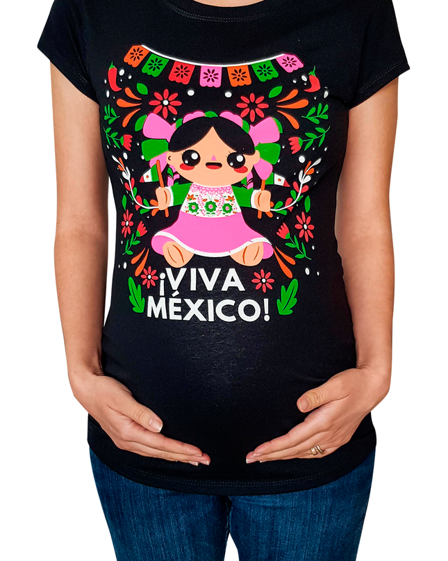 Blusa Maternidad. Muñeca mexicana