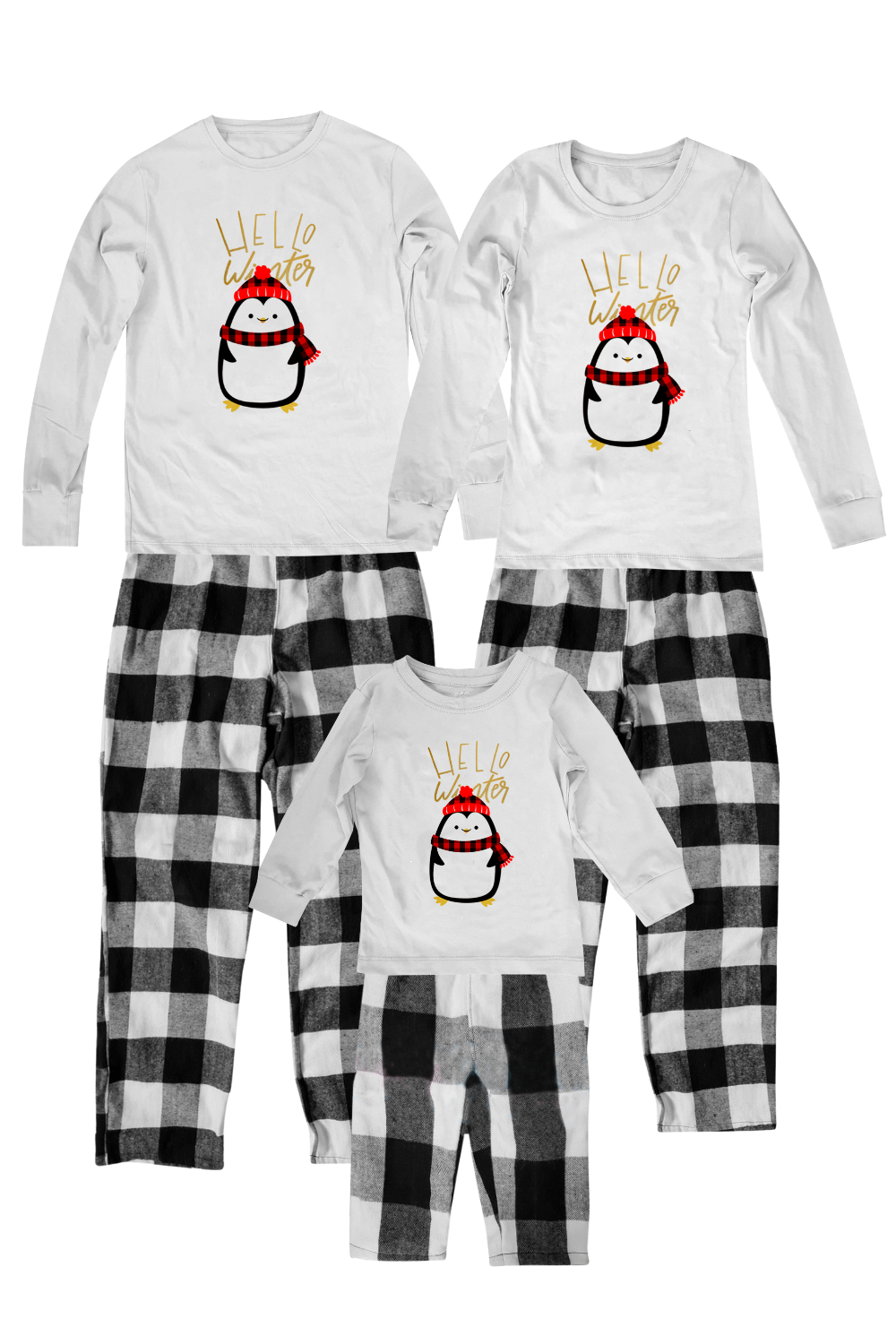 Pijama Franela 1 a 12 Años. Hello Pingu