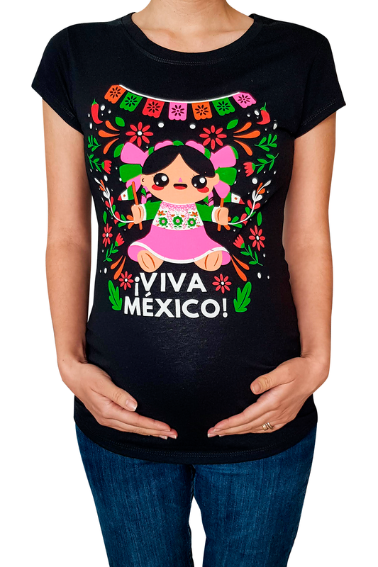 Blusa Maternidad. Muñeca mexicana