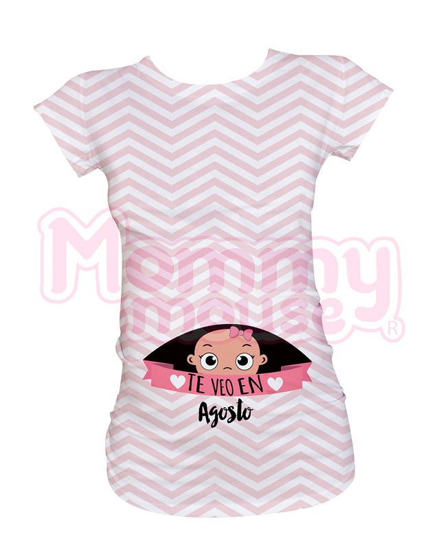 Blusa Maternidad Full Print . Niña Te veo en