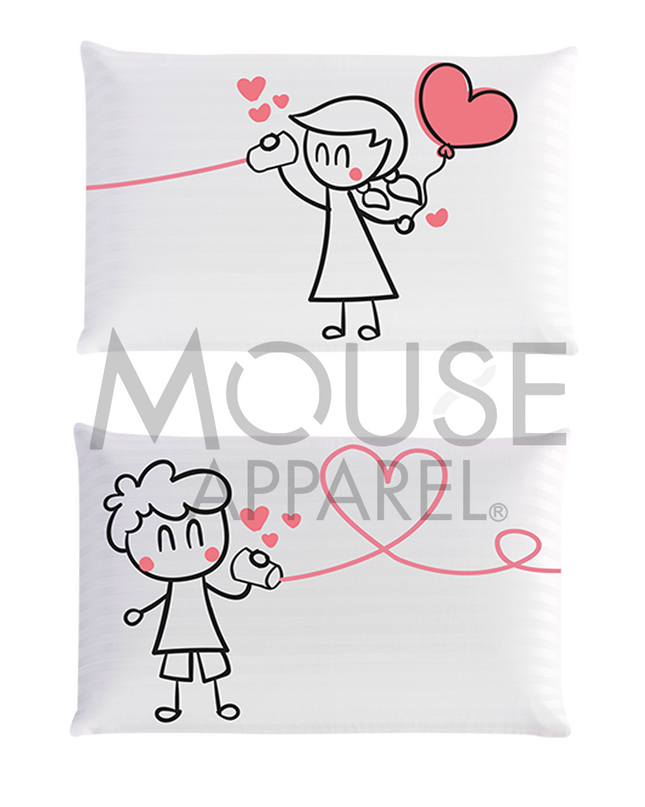 Paq-2 Fundas para almohada. Teléfono love