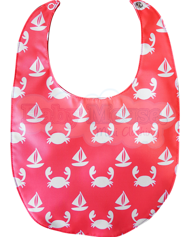 Babero impermeable. Cangrejos