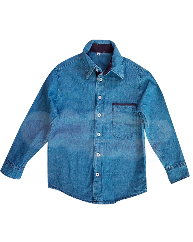 Camisa Kids mezclilla. Blinch wash