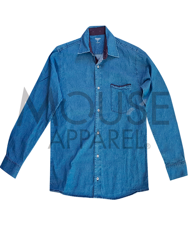 Camisa Caballero mezclilla. Blinch wash