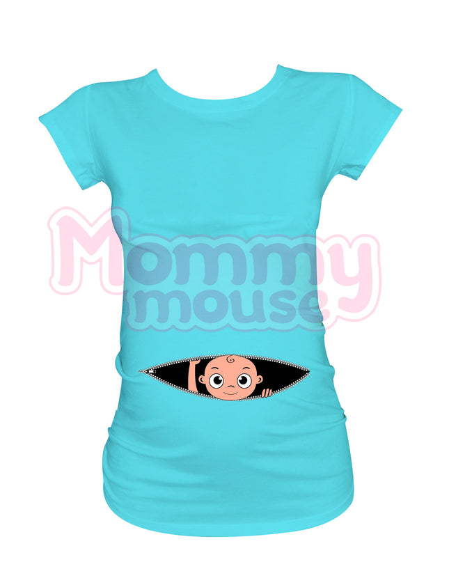 Blusa Maternidad Básica Manga corta. Cierre niño.