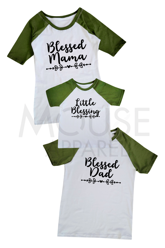 Playera Ranglan de bebé. Little Blessing