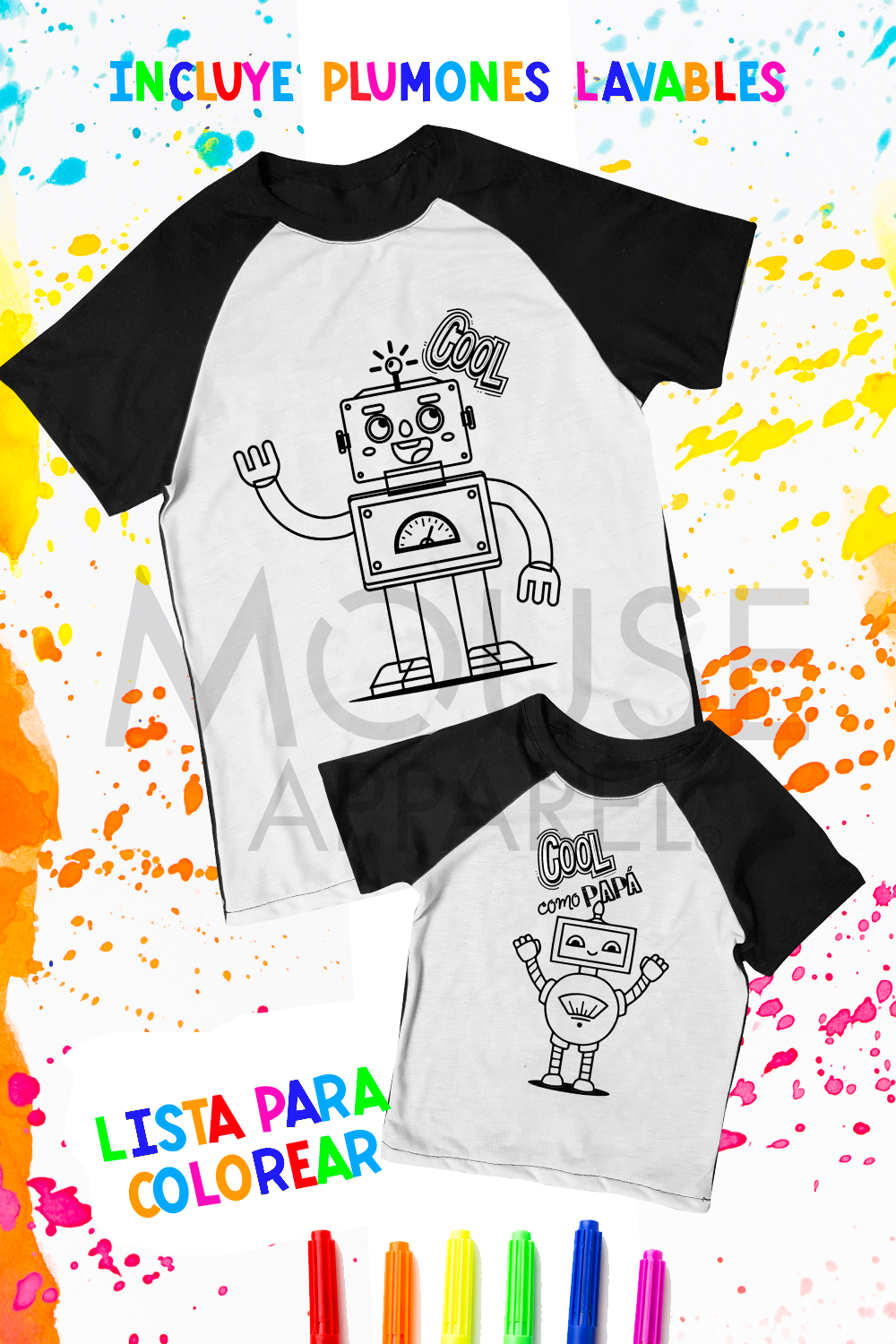 Playera para colorear Caballero. Cool