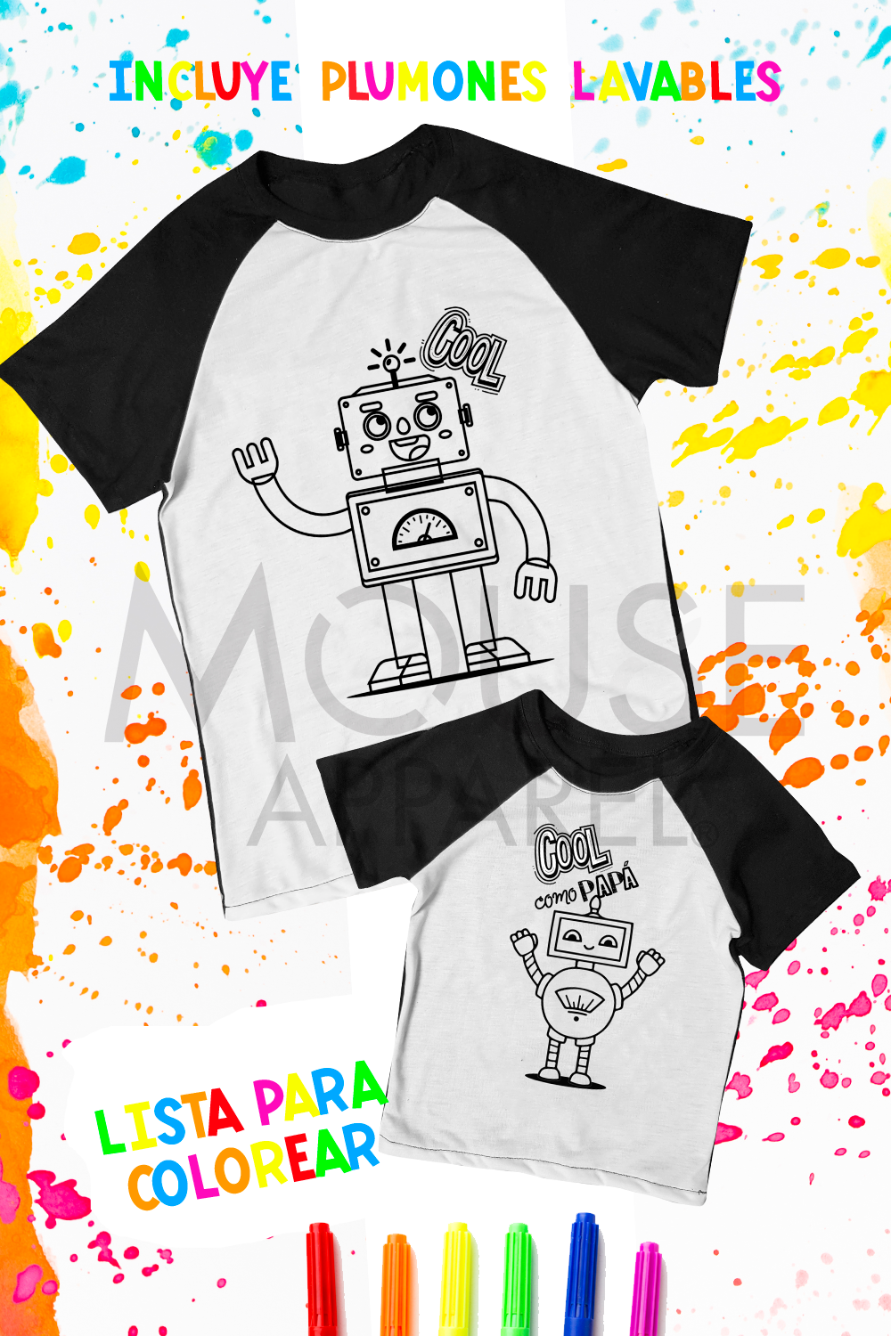 Playeras para colorear lavables sale
