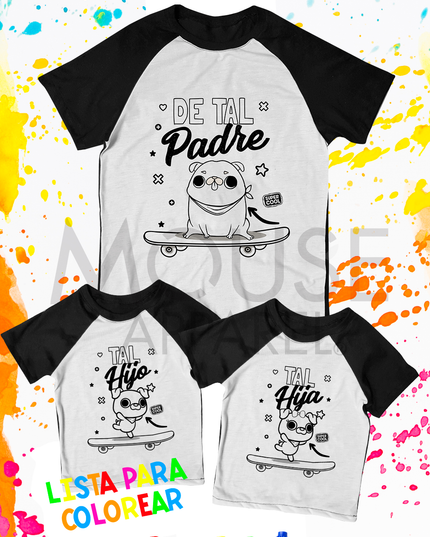 Playera para colorear Caballero. De tal palo