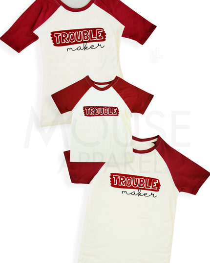 Playera Ranglan de bebé. Little Trouble