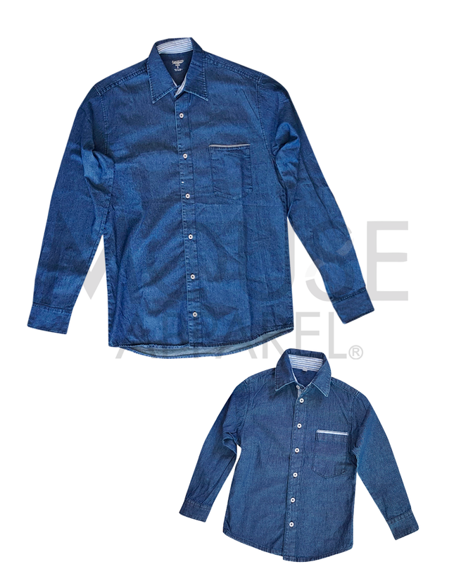 Camisa Kids mezclilla. Stone wash