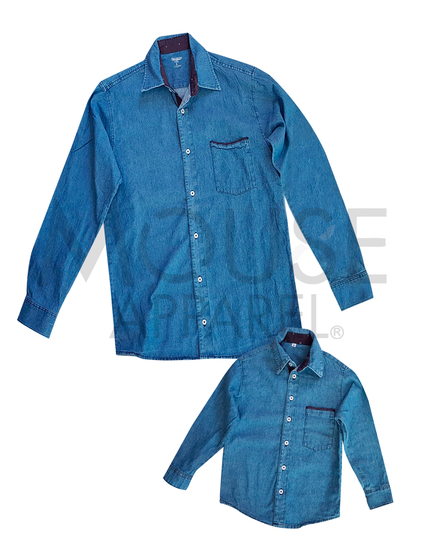 Camisa Caballero mezclilla. Blinch wash