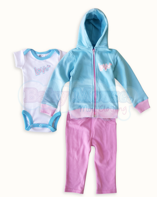 Set 3 pzas. Sudadera Love