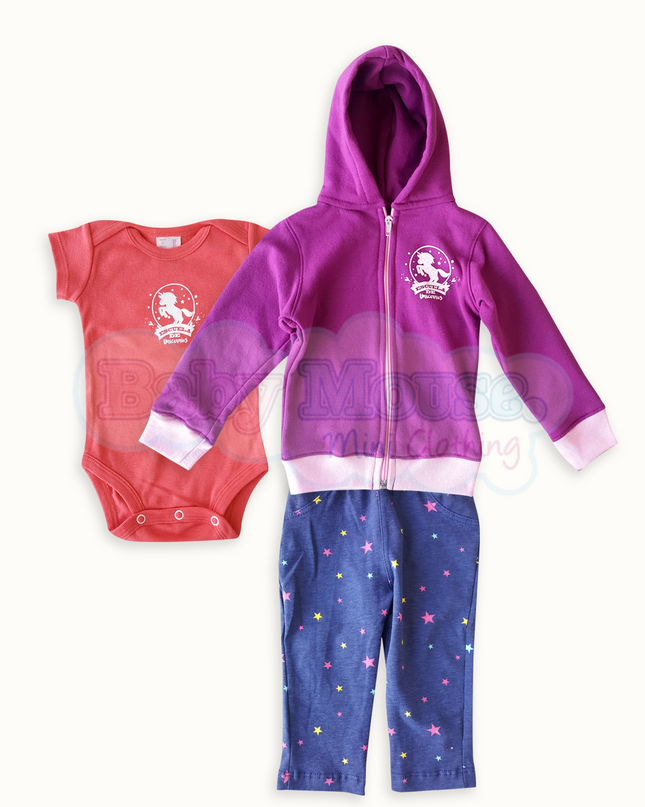 Set 3 pzas. Sudadera Equipo unicornios