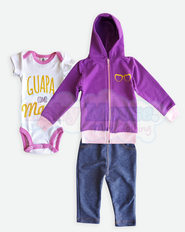 Set 3 pzas. Sudadera Guapa