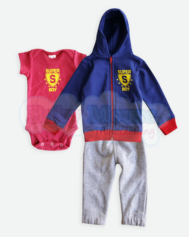Set 3 pzas. Sudadera Super Boy