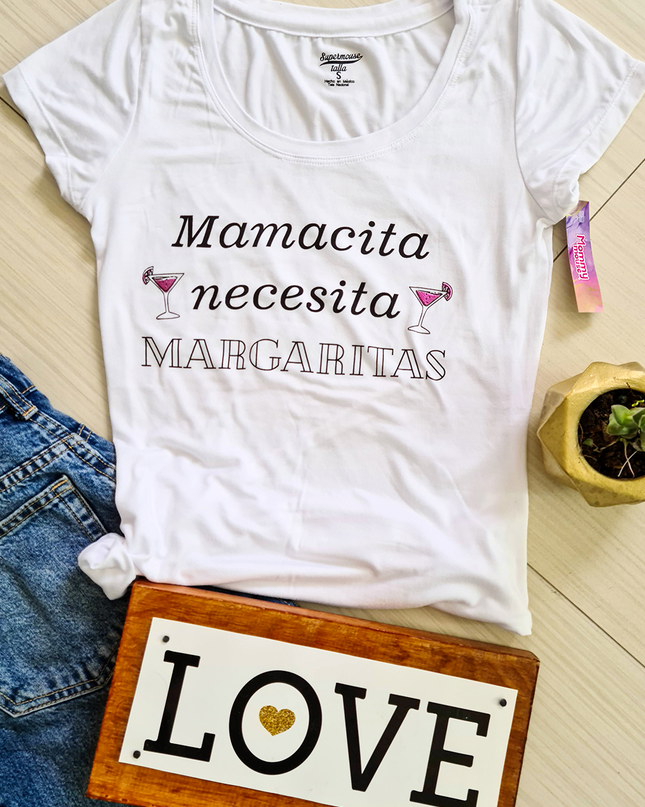 Blusa dama manga corta. Mamacita margaritas