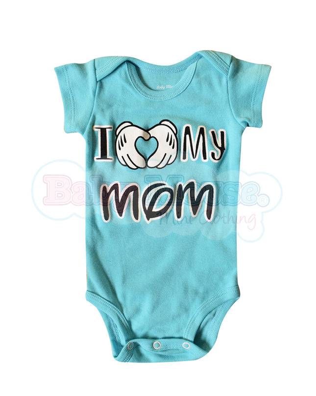 Pañalero Manga Corta Unisex. Love mom Mouse