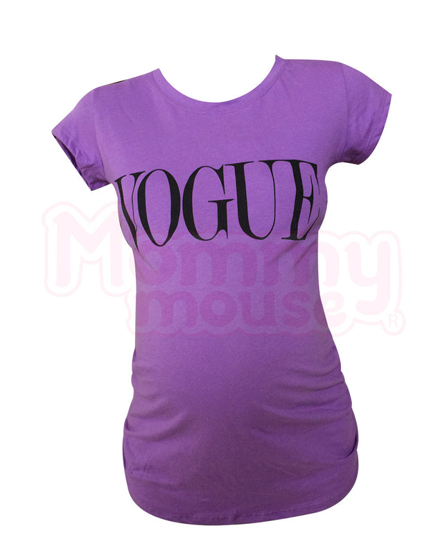 Blusa Maternidad Básica Manga corta.  Vogue.