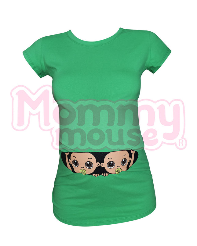 Blusa Maternidad Básica Manga corta. Gemelos Asomados.