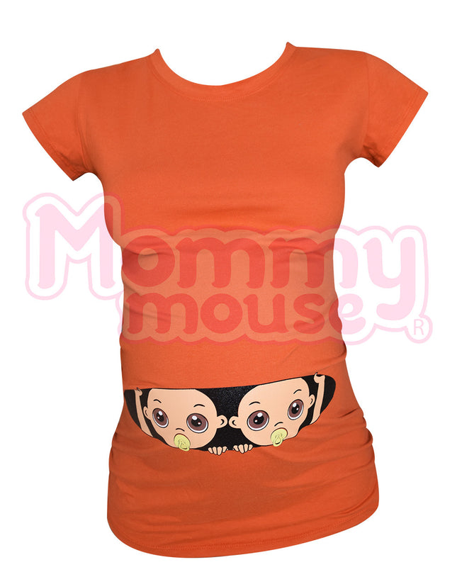 Blusa Maternidad Básica Manga corta. Gemelos Asomados.