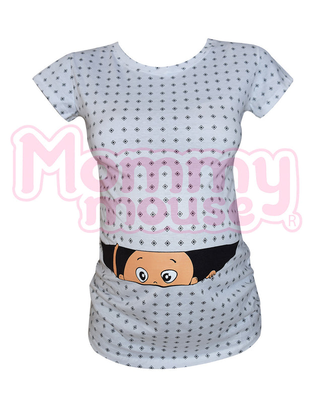 Blusa Maternidad Básica Manga corta.  Bebé Asomado.