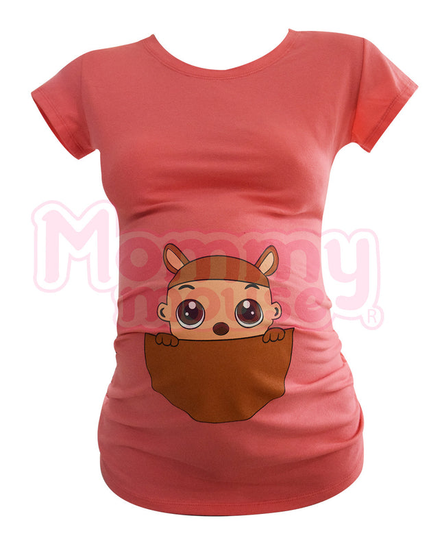 Blusa Maternidad Manga corta. Baby Canguro.