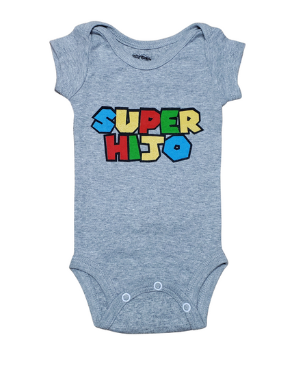 Pañalero Manga Corta Gris. Super Hijo
