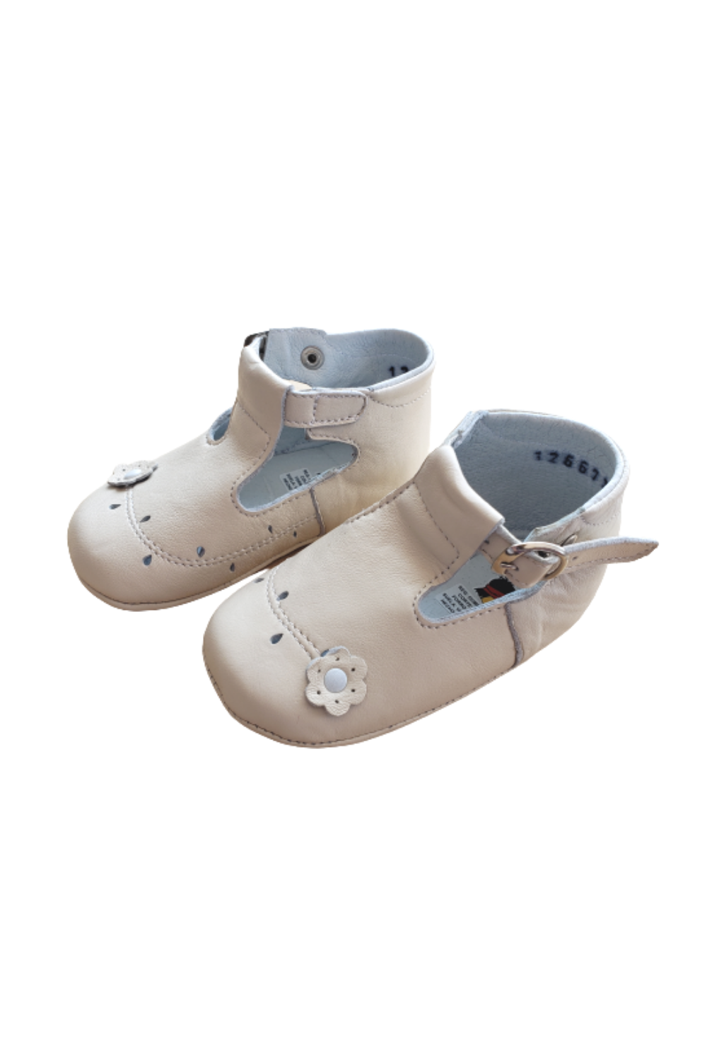 Zapato de bebé PERLA / FLOR BROCHE