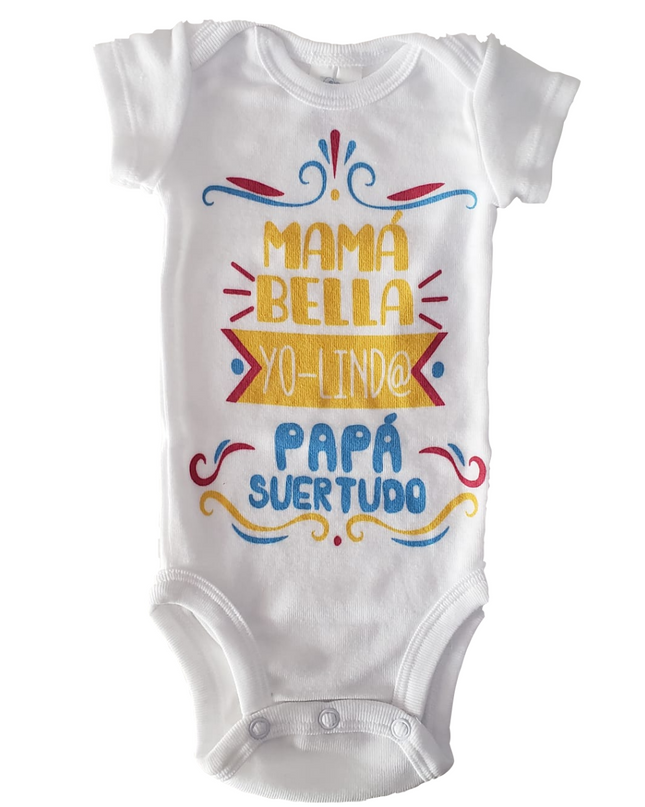 Pañalero manga corta unisex. Papá suertudo