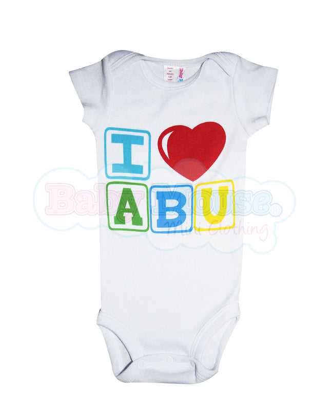 Pañalero Manga Corta Unisex. I love abu cubo.
