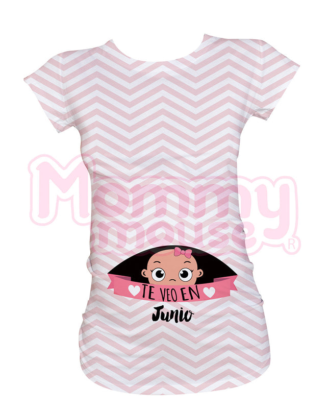 Blusa Maternidad Full Print . Niña Te veo en