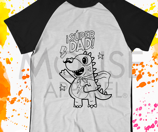 Playera para colorear Super Dad