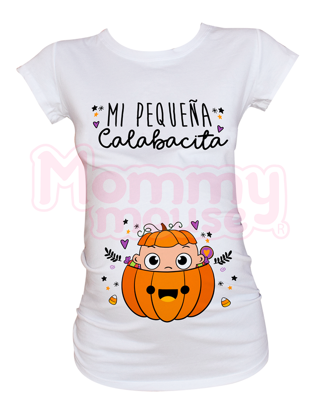 Blusa maternidad manga corta Full Print. Mi pequeña calabacita