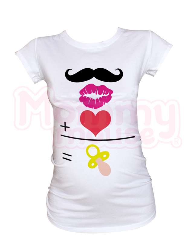 Blusa Maternidad Básica Manga corta. Bigotes