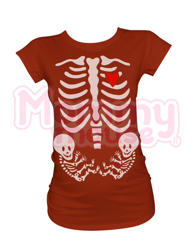 Blusa Maternidad Básica Manga corta. Radiografía Gemelos.