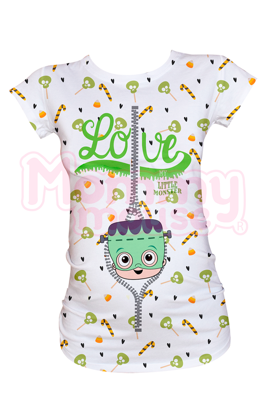 Blusa maternidad manga corta Full Print. Baby Frankie