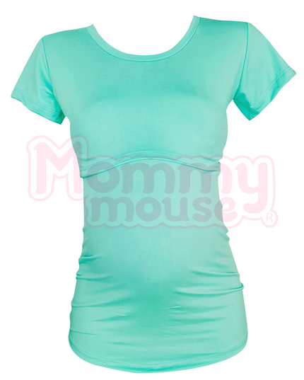 Blusa maternidad-lactancia. Aqua