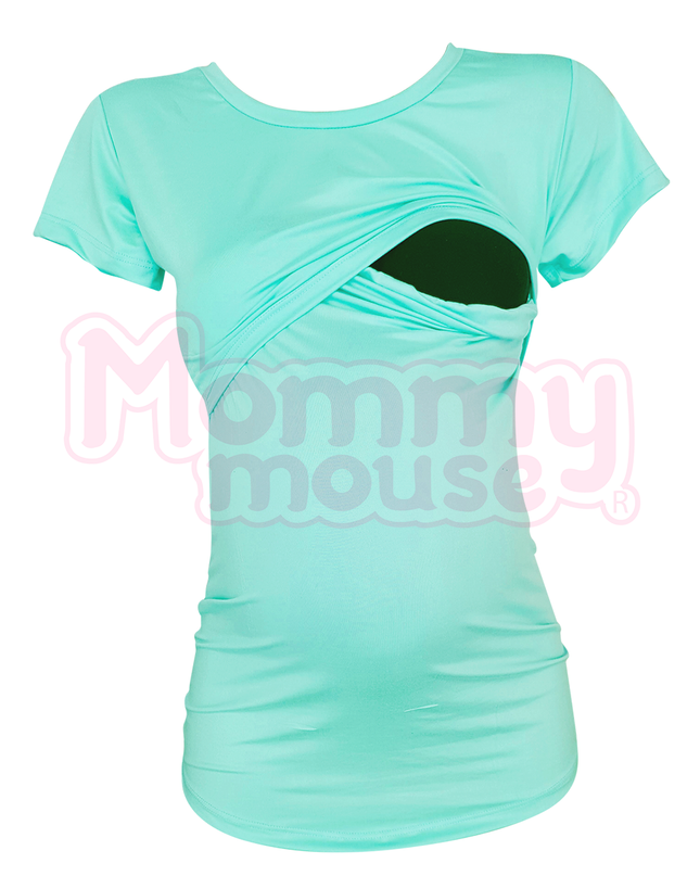 Blusa maternidad-lactancia. Aqua