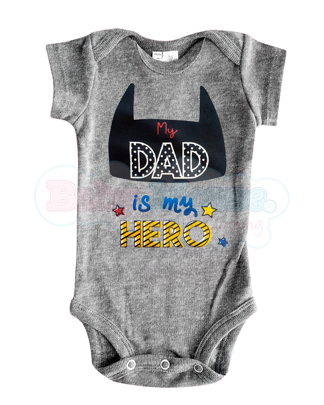 Pañalero manga corta unisex.  My dad Hero