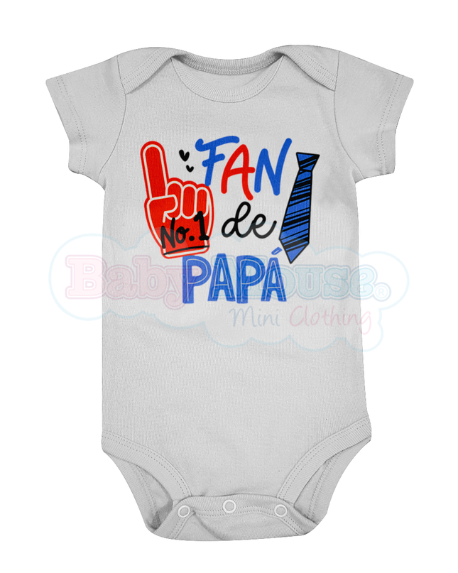 Pañalero manga corta unisex. Fan #1 de papá