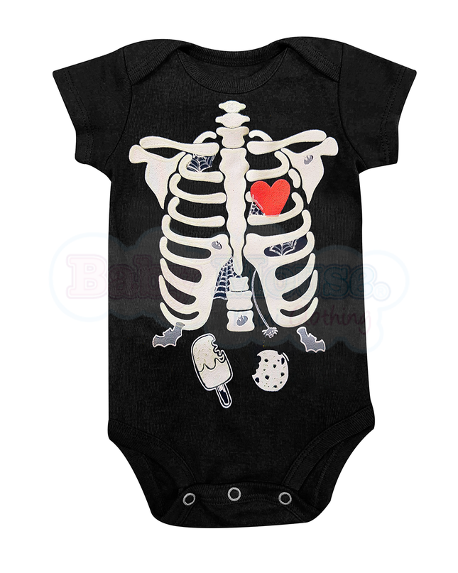 Pañalero Manga Corta Unisex. Huesitos brillantes
