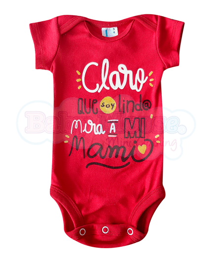 Pañalero Manga Corta Unisex. Claro que soy lind@