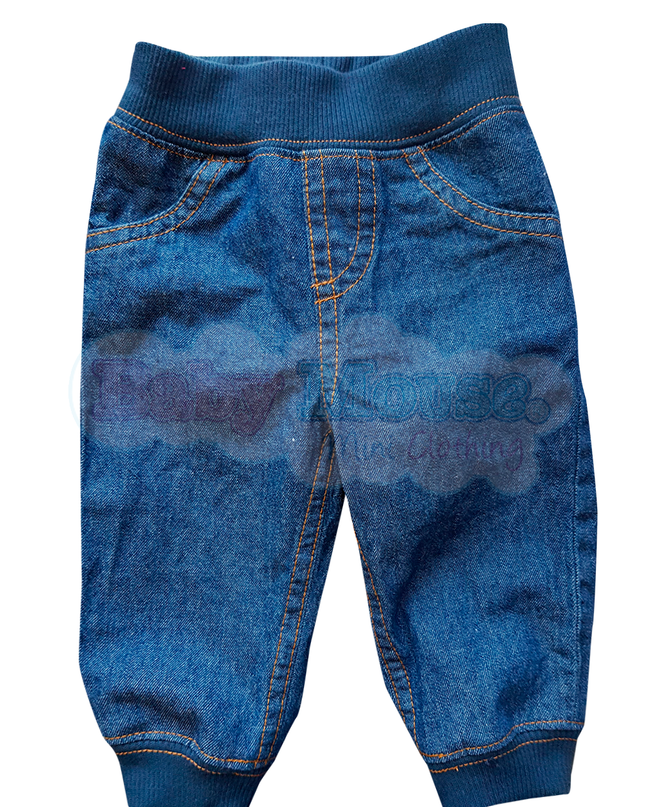 Pantalón baby. Bombacho mezclilla suave color Stone wash