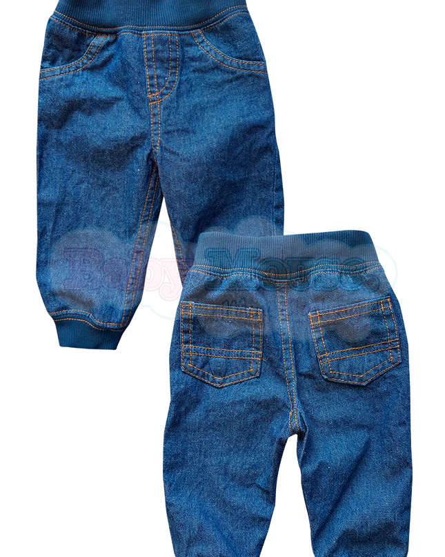 Pantalón baby. Bombacho mezclilla suave color Stone wash