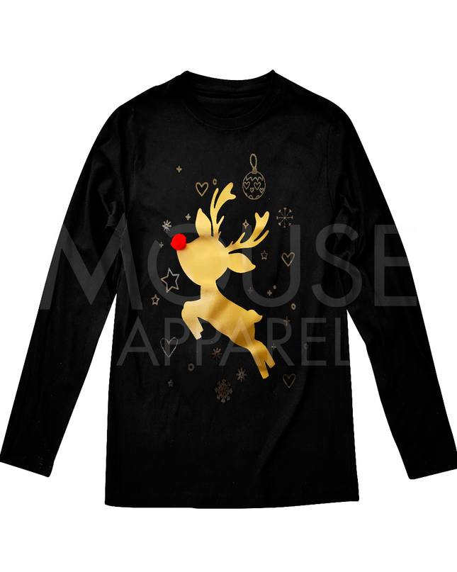 Playera bebé . Reno pompón real