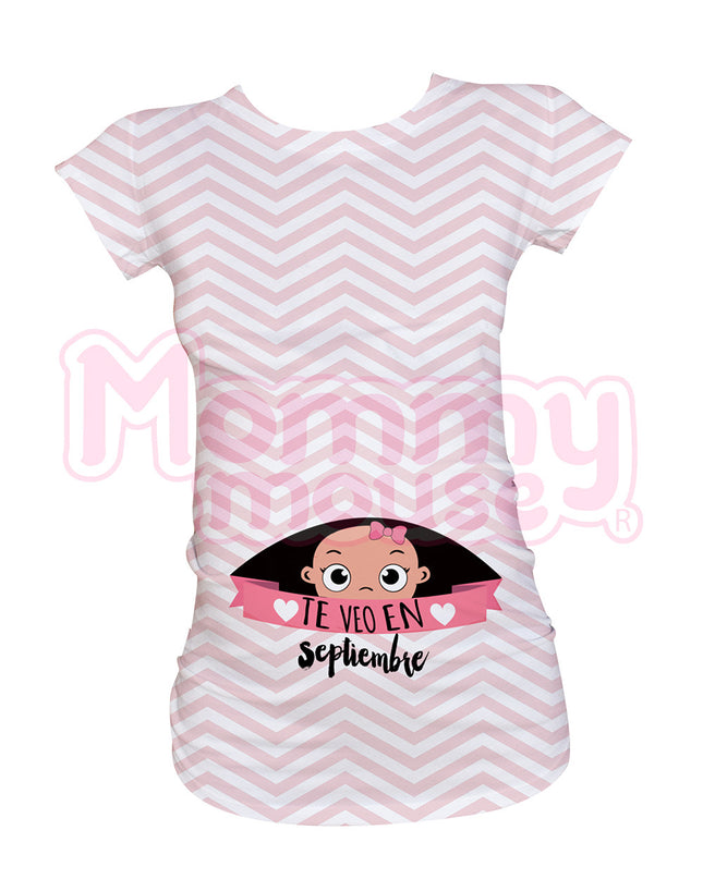 Blusa Maternidad Full Print . Niña Te veo en