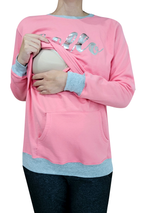 Sudadera cuello redondo Lactancia. Hello Foil