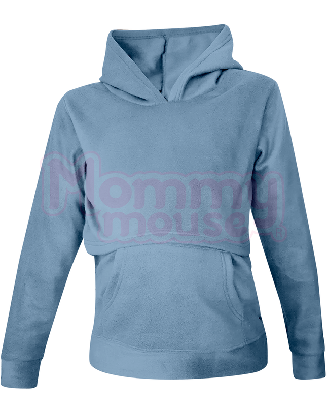 Sudadera Polar capucha Maternidad-lactancia. Azul