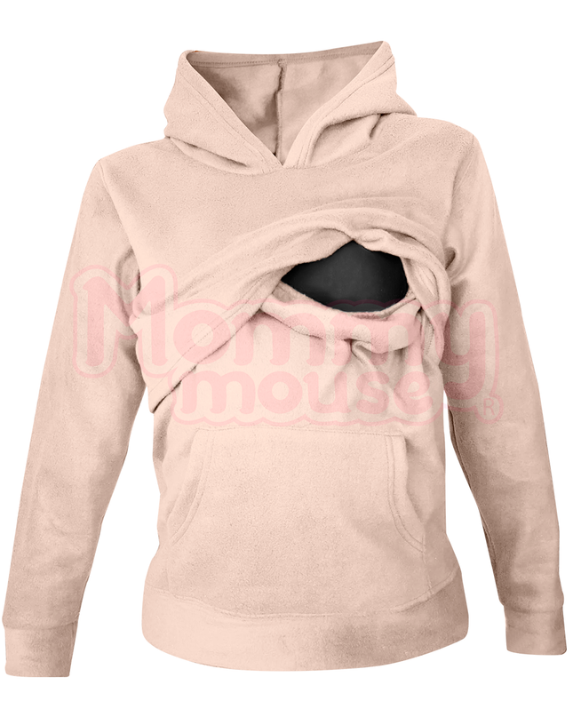 Sudadera Polar capucha Maternidad-lactancia. Beige
